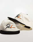 Designer Men’s Resort Wear, Swim Shorts & Luxury Swimwear Accessories | Riviera Bathers | Swim Trunks | Happy Hour Hat | White with Black Brim