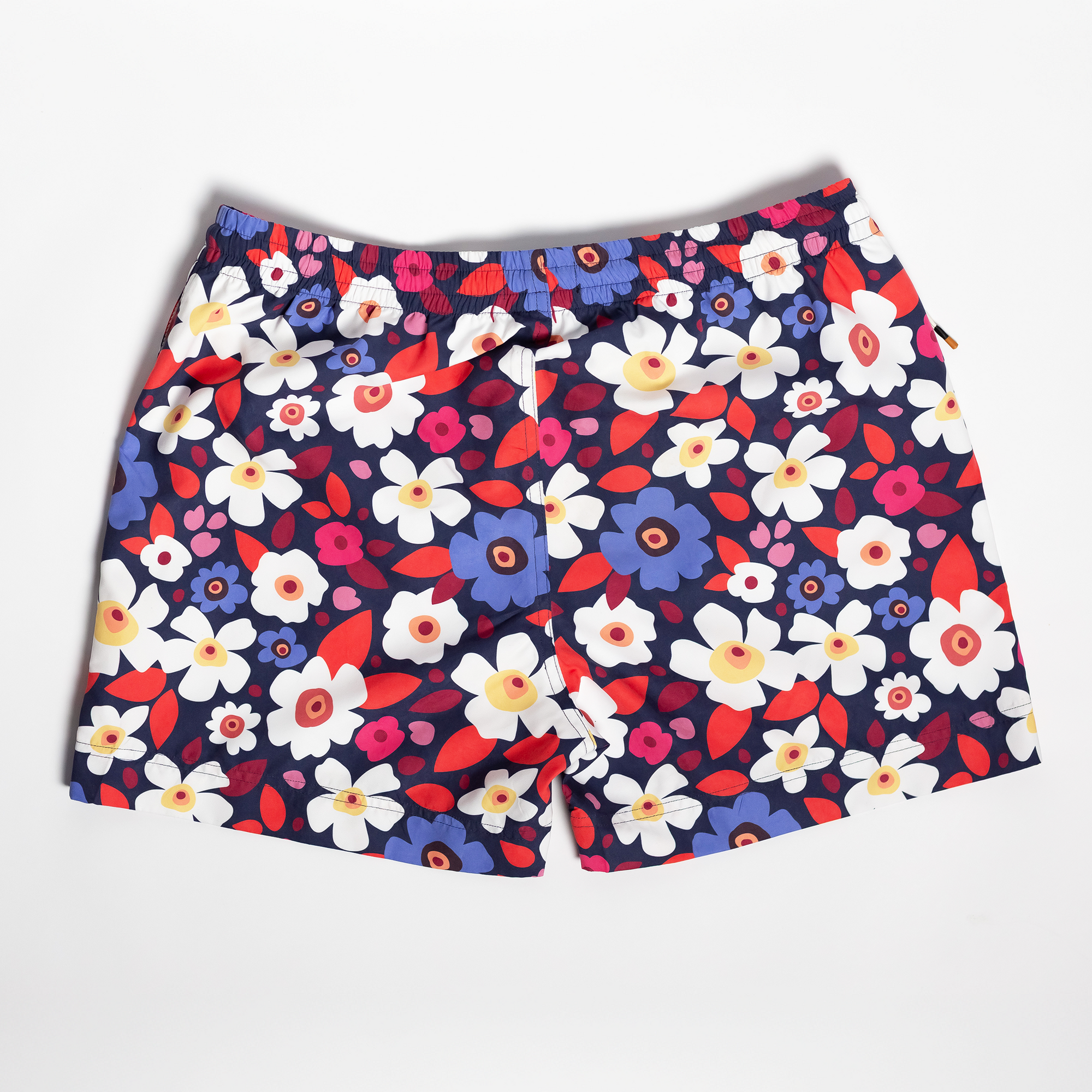 Designer Men’s Resort Wear, Swim Shorts & Luxury Swimwear Accessories | Riviera Bathers | Swim Trunks | Eden | Colorful Floral Print | Flowers