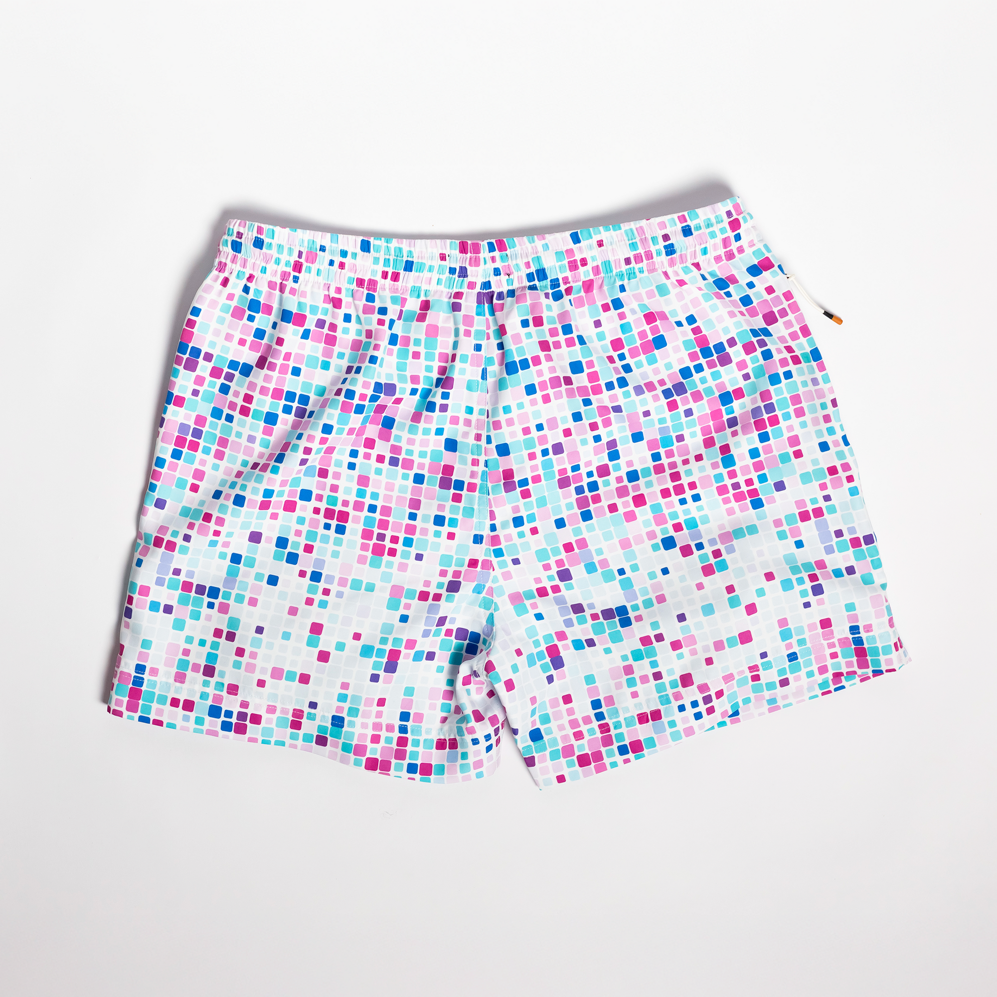 Designer Men’s Resort Wear, Swim Shorts & Luxury Swimwear Accessories | Riviera Bathers | Swim Trunks | Refection | Colorful Squares