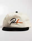 Designer Men’s Resort Wear, Swim Shorts & Luxury Swimwear Accessories | Riviera Bathers | Swim Trunks | Happy Hour Hat | White with Black Brim