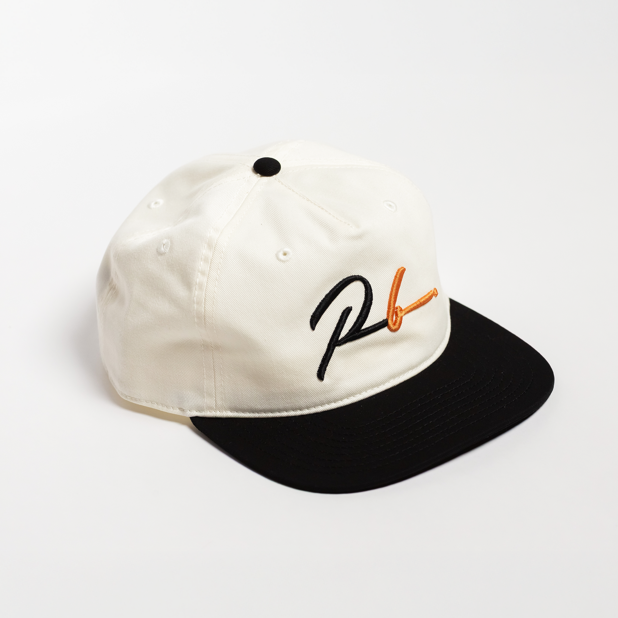 Designer Men’s Resort Wear, Swim Shorts & Luxury Swimwear Accessories | Riviera Bathers | Swim Trunks | Happy Hour Hat | White with Black Brim