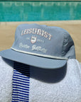 Designer Men’s Resort Wear, Swim Shorts & Luxury Swimwear Accessories | Riviera Bathers | Swim Trunks | Country Club Hat | Blue