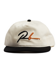 Designer Men’s Resort Wear, Swim Shorts & Luxury Swimwear Accessories | Riviera Bathers | Swim Trunks | Happy Hour Hat | White with Black Brim
